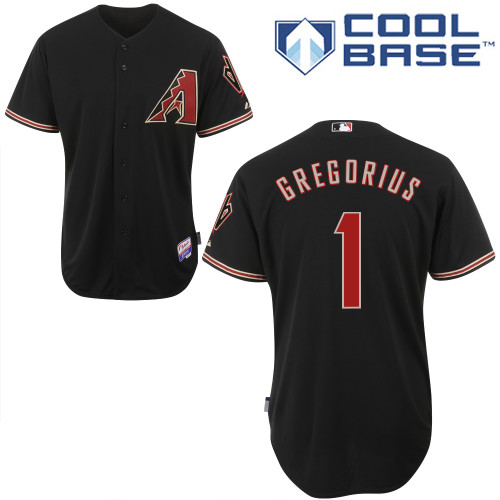 Didi Gregorius #1 MLB Jersey-Arizona Diamondbacks Men's Authentic Alternate Home Black Cool Base Baseball Jersey